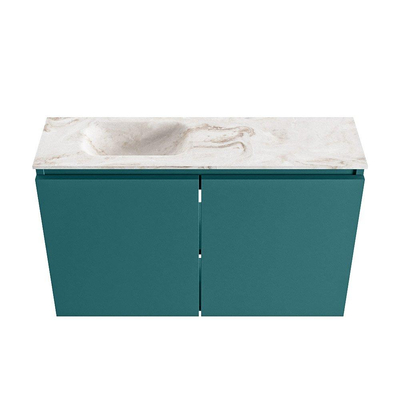 MONDIAZ TURE-DLUX 80cm toiletmeubel Smag. EDEN wastafel Frappe positie links. Zonder kraangat.
