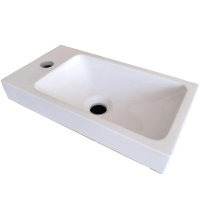 Saniclass Holz Atelier Ensemble meuble WC - 40x60.5cm - 1 porte - lave-mains céramique - trou de robinet à droite - chêne naturel