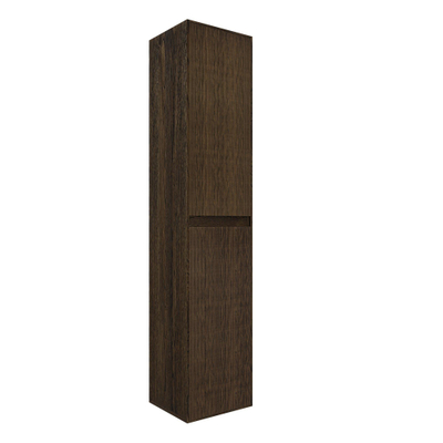 Saniclass Holz Atelier Armoire haute - 140x38x38cm - 2 portes - Chêne charcoal