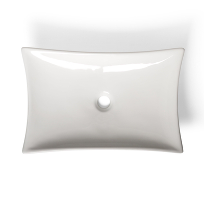 Wiesbaden Scala vasque à poser rectangulaire 56 x 37 x 10,5 cm céramique brillant blanc