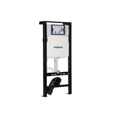 QeramiQ Dely Toiletset - 36.3x51.7cm - diepspoel - rimless - Geberit UP320 plieger inbouwreservoir - softclose toilet zitting - 35mm - mat witte bedieningsplaat - rechthoekige knoppen - glans wit