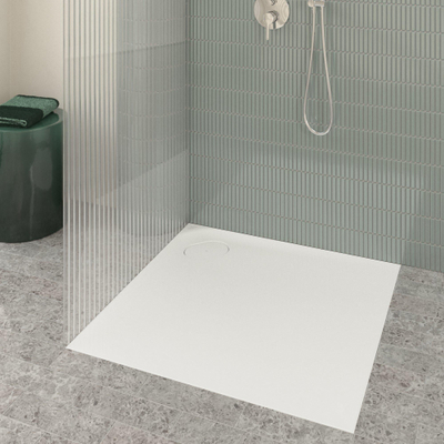 Villeroy & Boch Ecora douchebak - 90x90x3.5cm - hoekafvoer - white alpine (wit)