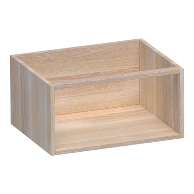 BRAUER Flourish zijkast - 59x30x45.5cm - met 1 opbergvak lamellen eiken wit