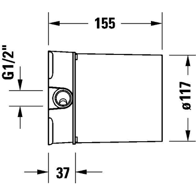 Duravit Garniture de base universel pour robinet baignoire sur pied