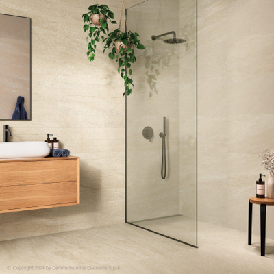 Atlas Concorde Solution Ultrablock Vloer- en wandtegel - 60x60cm - 8mm - gerectificeerd - (Crème)