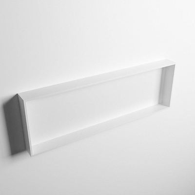 Mondiaz Easy nis 29.5x89.5x8cm - inbouw/opbouw - 1 open vak - Solid surface - Talc