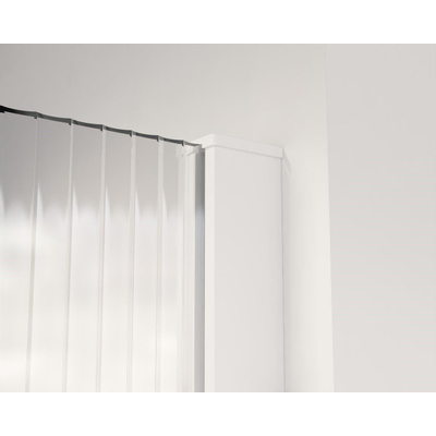 Fortifura Galeria Douche à l'italienne - 70x200cm - verre nervuré - Blanc mat