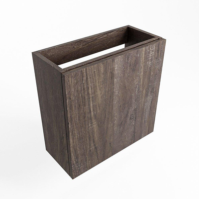 Mondiaz FOWY Meuble sous lave-mains - 50x22x50cm - 1 porte - push to open - softclose - Dark Brown