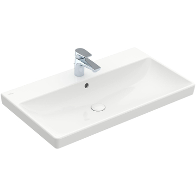 Villeroy & Boch Avento meubelwastafel 80x47cm 1 kraangat met overloop ceramic+ wit