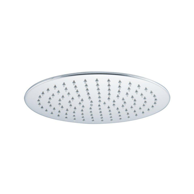 Fortifura Calvi Ensemble de douche à encastrer - rond - thermostatique - bras plafond - douche principale de 25 cm - douchette à main - flexible de douche en métal - chrome