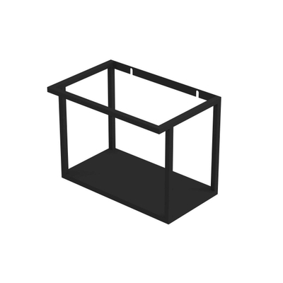 INK XL frame Cadre pour lave-mains - 40x26x30cm - plaque de fond et porte-serviettes acier noir mat