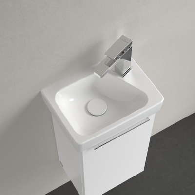 Villeroy & Boch Architectura Lavabo - 26,5x36 cm - 1 trou de robinet - gauche - avec trop-plein - antibactérien - blanc alpin