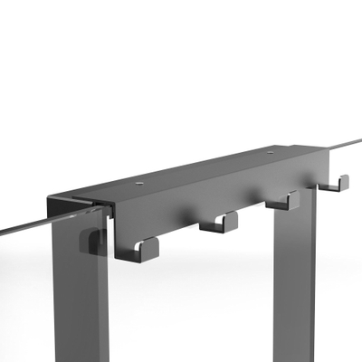 Fortifura Galeria schap met 4 haken - voor douchewand - 50x50x6.5cm - gunmetal SHOWROOMMODEL