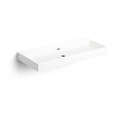 Clou Wash Me lavabo 90x42cm sans bonde marbre minéral Blanc