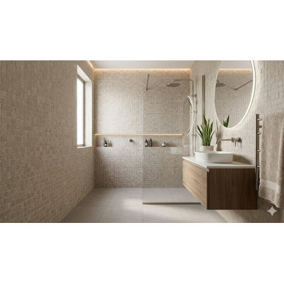 Fap Ceramiche Maku wand- en vloertegel - 30x30cm - Natuursteen look - Nut mat (bruin)