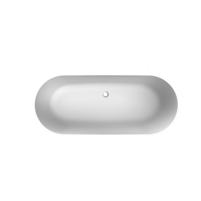 Arcqua Havana Baignoire îlot demi-encastrée - 170x80cm - gauche - blanc mat