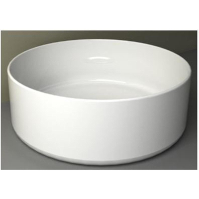 Wiesbaden Link waskom rond 40 x 12 cm keramiek glans wit