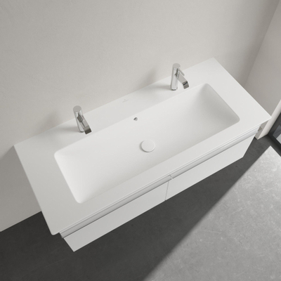 Villeroy & Boch Venticello Lavabo pour meuble 120x50cm avec 2 trous de robinet avec trop-plein Ceramic+ stone white
