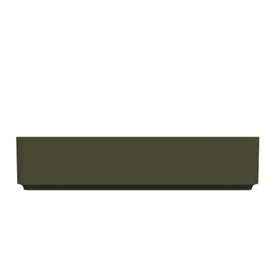 Arcqua Case waskom - 60x26cm - Rechthoek - Cast marble Mat groen