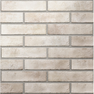 Kerabo carreau de sol et de mur oxford crème 6x25 cm aspect industriel mat