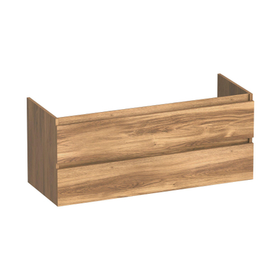 Brauer Core Series badkamermeubelset - 120x45x52cm - wastafel Frost - honey