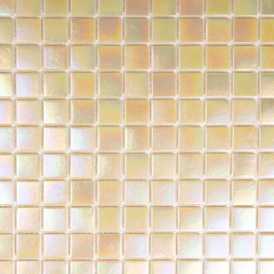 The Mosaic Factory Amsterdam carrelage mosaïque 32.2x32.2cm pour mur et sol intérieur et extérieur carré verre crème clair perlé