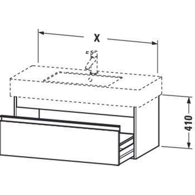 Duravit Ketho Meuble sous-lavabo 80x45.5x41cm graphite