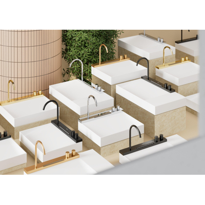 Hansgrohe Avalegra wastafel m/wastafelkraan 78cm polished gold optic