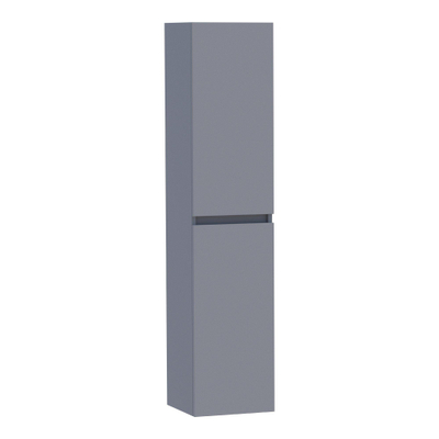 Saniclass Solution Badkamerkast - 160x35x35cm - 2 greeploze links- rechtsdraaiende deur - MDF - mat grijs