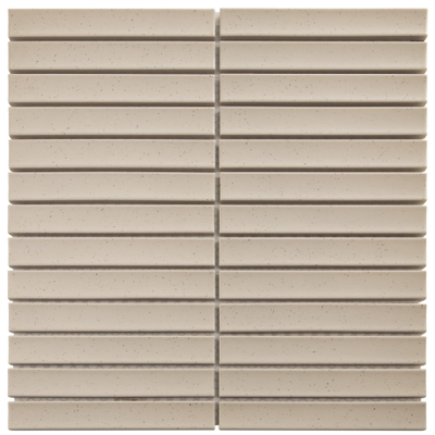 The Mosaic Factory Sevilla carreau mosaïque - 29,6x29,9cm - carreau mural - Rectangle - kitkat finger - Porcelaine - mat Vanilla (crème)