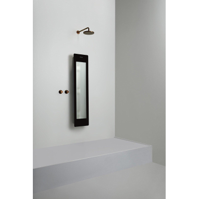 Sunshower Round Medium Plus infrarouge + lumière UV en saillie incl. support mural 140x33x12cm Black