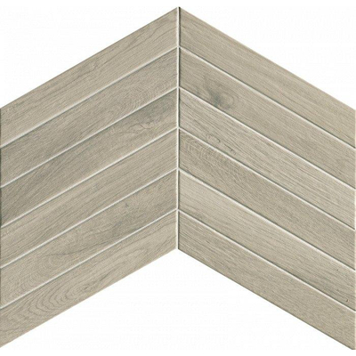 Fap Ceramiche Fapnest carrelage mural et de sol - 7.5x45cm - 9mm - Rectangulaire - Aspect bois - Argent Chevron Mat