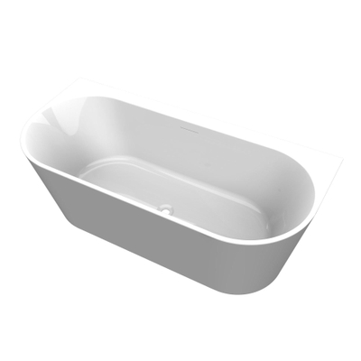 Arcqua Santo baignoire îlot demi-encastrée 178x80cm acrylique brillant blanc
