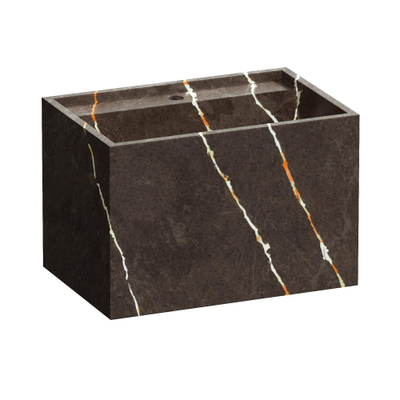 BRAUER Cube Lavabo pour meuble - 60x40x45.7cm - sans trop-plein - 1 vasque - 1 trou de robinet - composite - Copper Brown
