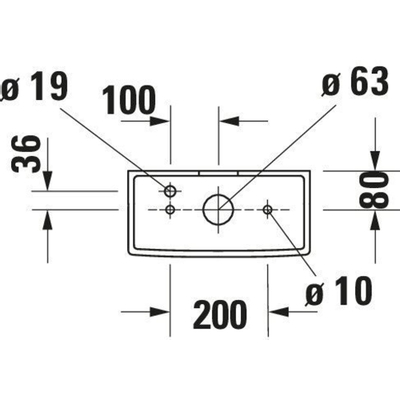 Duravit Starck 3 réservoir de chasse apparent double + mécanisme intérieur 4,5L raccordement en bas à gauche blanc