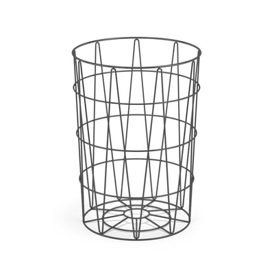 Zack Satone panier à linge 35,6x50,5cm acier noir