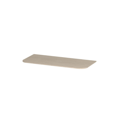 INK Concept R Plan vasque - 100x45x1.2cm - pour meuble bas arrondi - Céramique - Travertin mat