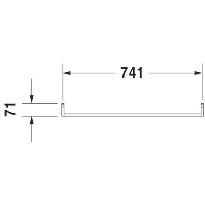 Duravit Vero Handdoekhouder - voor wastafel 045480 - hoogglans chroom