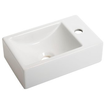 Plieger Houston fontein 37x23cm met kraangat rechts wit