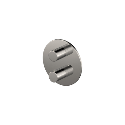 Hotbath Buddy Inbouwthermostaat - 2 weg-stop-omstel - geborsteld nikkel (RVS)