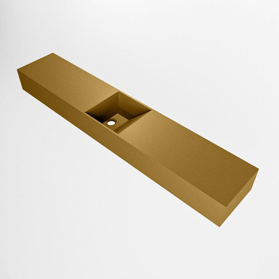 Mondiaz TYNE Fontein - 120x23x12cm - wasbak midden - zonder kraangaten - solid surface - Oro