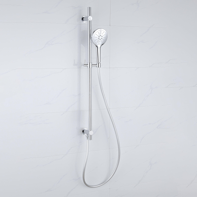 Fortifura Calvi Barre de douche - 90cm - avec coude d'alimentation mural intégré - Chrome