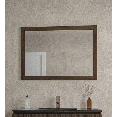 Saniclass Holz Base Spiegel - 100x70cm - donker eiken- licht beschadigd- OUTLETSTORE