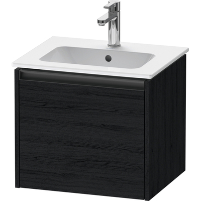 Duravit Ketho.2 Wastafelonderkast - 51x42x44cm geschikt - voor 1 waskom - spaanplaat Eiken (zwart) - mat