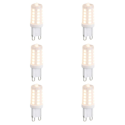 Luedd LED lamp - set van 6 - G9 - 3W - 2700K - 250LM - dimbaar