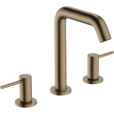 Hansgrohe Tecturis s Wastafelkraan - mengkraan - rond - 15.6cm uitloop - 3-gats - geborsteld brons