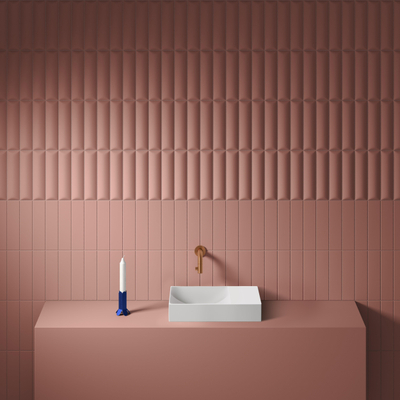 Clou Vale lavabos céramique lave-mains 38x19x7cm sans trou de robinet à droite Blanc mat