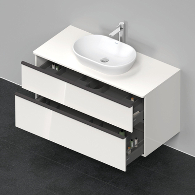 Duravit D-neo Meuble sous vasque 120x55x66.4cm 2 tiroirs Blanc haute brillance