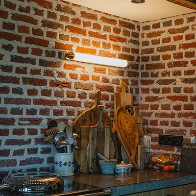 QAZQA Yordi Applique murale - 1 lampe - 62,8cm - IP44 - or