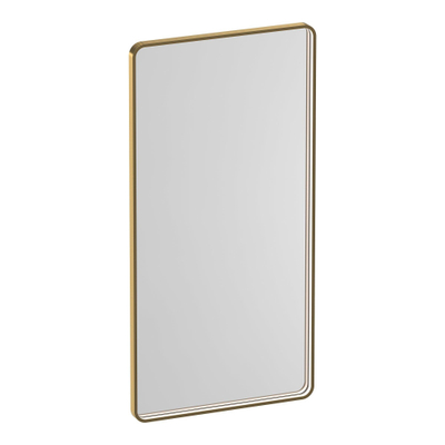 BRAUER Sapphire miroir 120 rectangulaire à coins arrondis cadre or avec éclairage LED direct avec fonction de gradation et de variation de couleur et télécommande